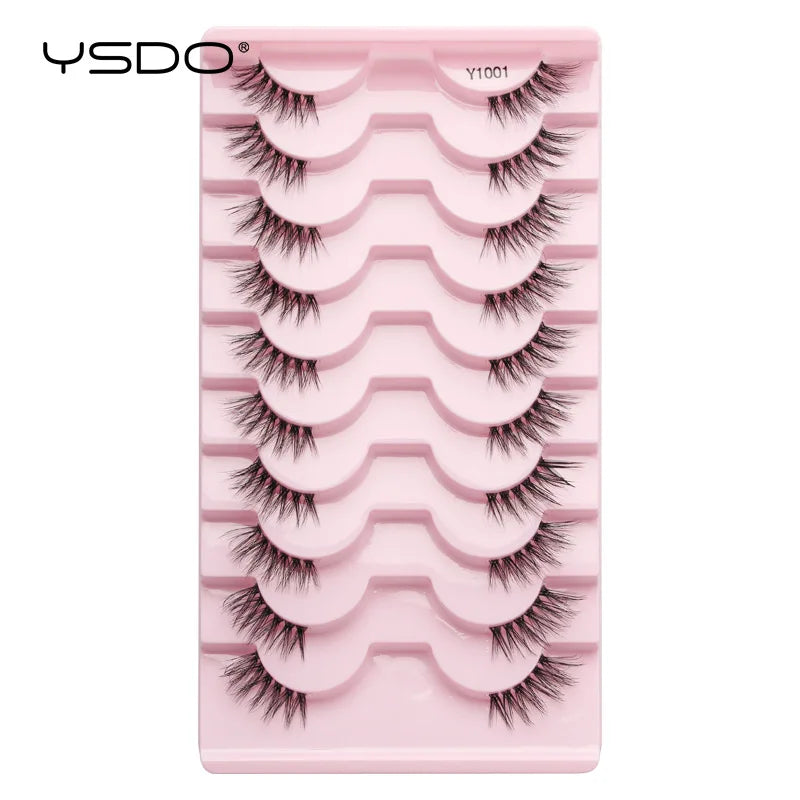New Fox Half Eyelashes 3/10 Pairs 3D Mink Lashes Natural Eyelash Extension Cat Eye Eyelashes Makeup Tools faux Cils maquiagem - Blinksy